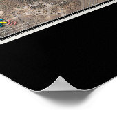 Cedar City Utah Satellite Poster Karte (Ecke)