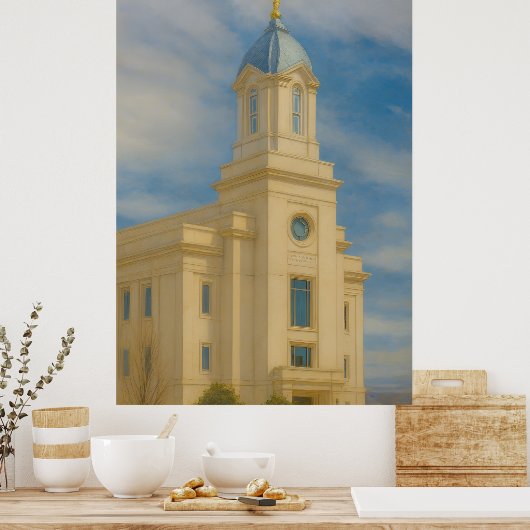 Cedar City Utah Temple Painting™ LDS Art Poster (Küche)