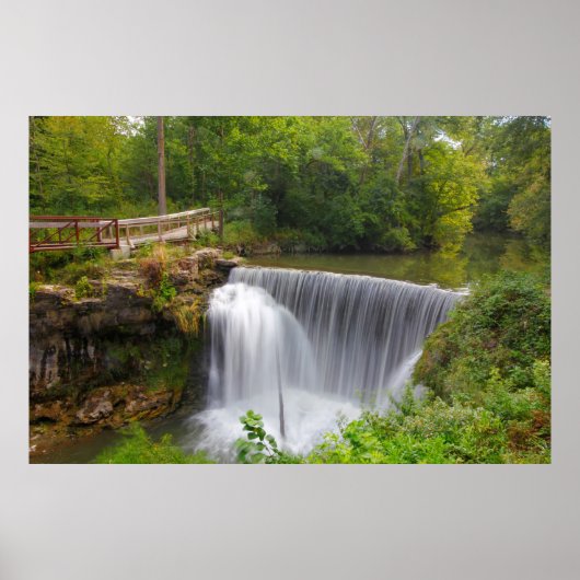 Cedar Cliff Falls, Cedarville, Ohio Poster (Vorne)