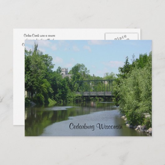 Cedar Creek Interurban Bridge Postkarte (Vorne/Hinten)