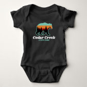 Cedar Creek Staat Park West Virginia Bären Retro Baby Strampler (Vorderseite)