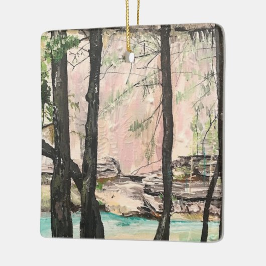 Cedar Falls Trail, Hocking Hills Keramikornament (Links)