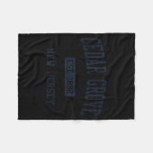 Cedar Grove Nj Jn4 Vintage Athletic Blue Design Fleecedecke (Vorderseite (Horizontal))