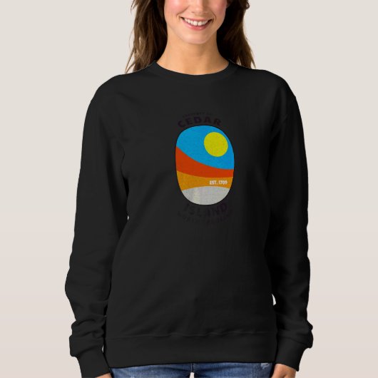 Cedar Island Nc Sommerurlaub Abstrakte Su Sweatshirt (Vorderseite)