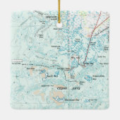 Cedar Key FL Map Keramikornament (Rückseite)