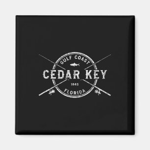 Cedar Key Fl Vintage gekreuzte Angelruten Magnet