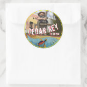Cedar Key, Florida 2018 Reiseaufkleber Runder Aufkleber (Tasche)