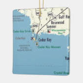 Cedar Key Florida Karte Keramikornament (Links)