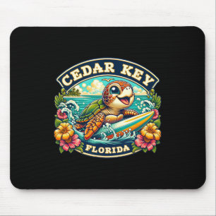 Cedar Key Florida Süße Meeresschildkröte Surft Mousepad
