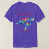 Cedar Key Florida Wasserfarbenschildkröte T-Shirt (Design vorne)
