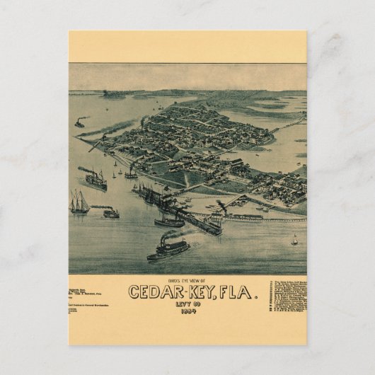 Cedar Key Postkarte (Vorderseite)
