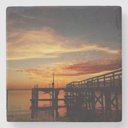 Cedar Key Sunset 9 Steinuntersetzer (Vorderseite)