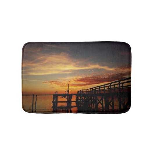 Cedar Key Sunset Bath Rug Badematte (Vorderseite)