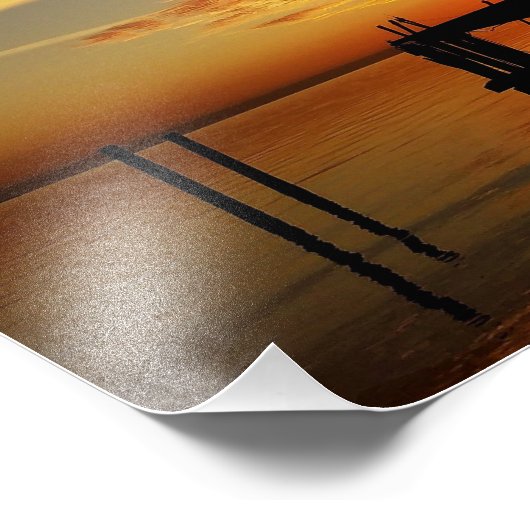 Cedar Key Sunset Print Fotodruck (Ecke)