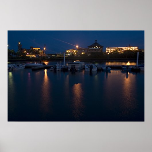 Cedar Key Waterfront am Abend Poster (Vorne)