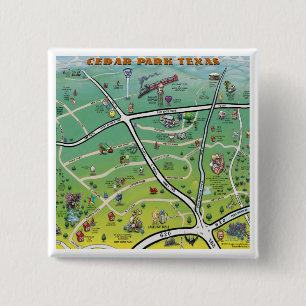 Cedar Park Texas Cartoon Karte Button