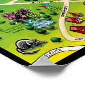 Cedar Park Texas Cartoon Karte Poster (Ecke)