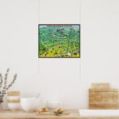 Cedar Park Texas Cartoon Karte Poster (Küche)