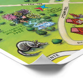 Cedar Park Texas Cartoon Karte Poster (Ecke)