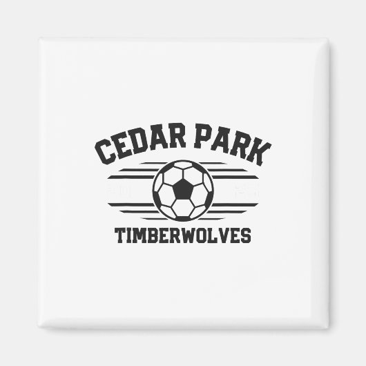 Cedar Park Timberwolves Fußball Ll 2025 Magnet (Vorne)