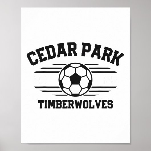 Cedar Park Timberwolves Fußball Ll 2025 Poster (Vorne)
