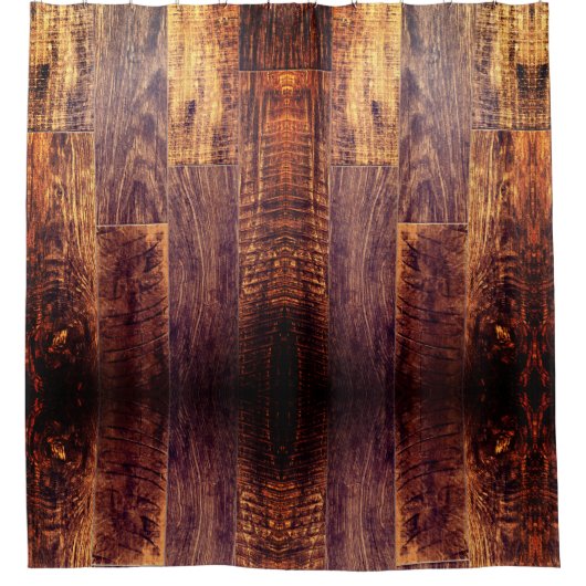 Cedar Planks | rustikales Holzkornmuster Duschvorhang (Vorderseite)