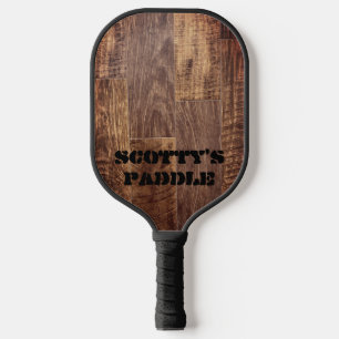 Cedar Planks rustikales Holzkornmuster Pickleball Schläger