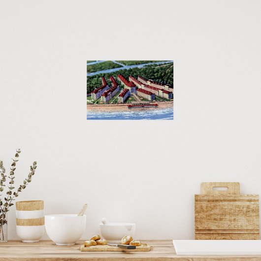 Cedar Point Ohio Hotel Breakers 1920 Poster (Küche)