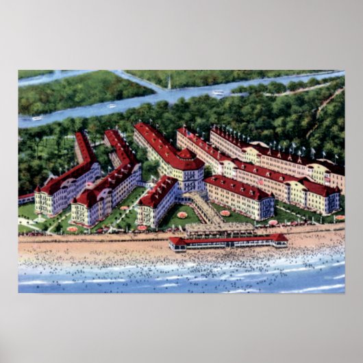 Cedar Point Ohio Hotel Breakers 1920 Poster (Vorne)