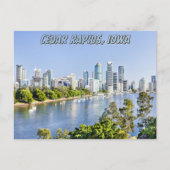 Cedar rapide iowa Brücke - Anreise nach Karte (Vorderseite)