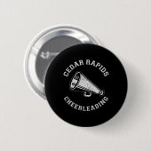 Cedar Rapids Cheer Distressed Retro 90er Cheerlead Button (Vorne & Hinten)