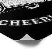 Cedar Rapids Cheer gestresster Retro-90er-Jubel Poster (Ecke)