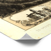 Cedar Rapids Iowa 1868 Antike Panoramabalkarte Poster (Ecke)
