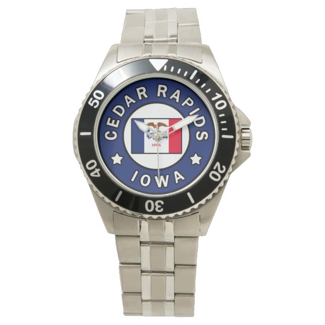 Cedar Rapids Iowa Armbanduhr (Vorderseite)