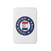 Cedar Rapids Iowa Badematte (Vorderseite Vertikal)
