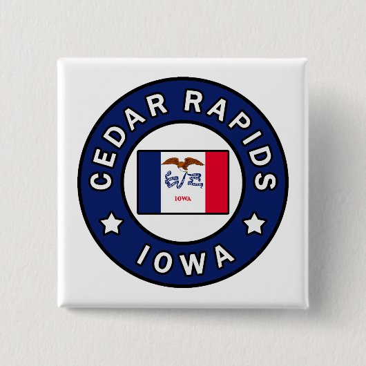 Cedar Rapids Iowa Button (Vorderseite)