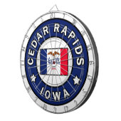 Cedar Rapids Iowa Dartscheibe (Vorderseite rechts)