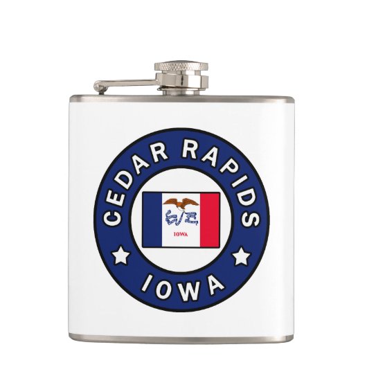 Cedar Rapids Iowa Flachmann (Vorderseite)