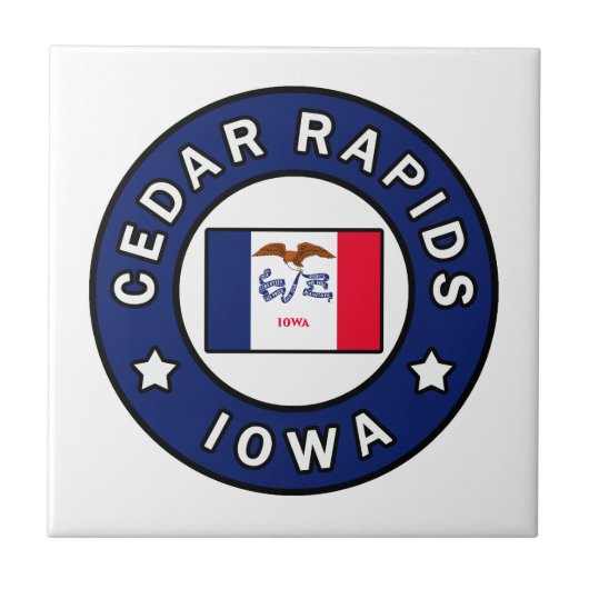 Cedar Rapids Iowa Fliese (Vorderseite)