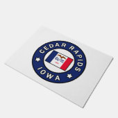 Cedar Rapids Iowa Fußmatte (Schrägansicht)
