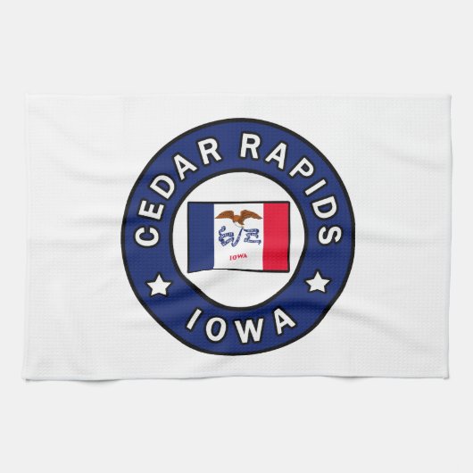 Cedar Rapids Iowa Geschirrtuch (Horizontal)