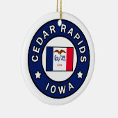 Cedar Rapids Iowa Keramik Ornament (Rechts)