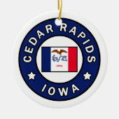 Cedar Rapids Iowa Keramik Ornament (Vorne)