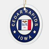 Cedar Rapids Iowa Keramik Ornament (Links)