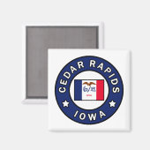 Cedar Rapids Iowa Magnet (Vorderseite/Rückseite)