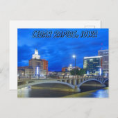Cedar Rapids Iowa Postkarte (Vorne/Hinten)