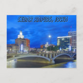 Cedar Rapids Iowa Postkarte (Vorderseite)