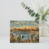 Cedar Rapids Iowa Postkarte (Stehend Vorderseite)