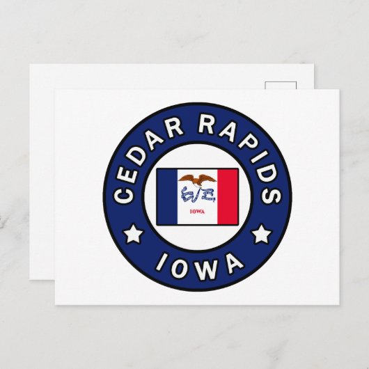 Cedar Rapids Iowa Postkarte (Vorne/Hinten)