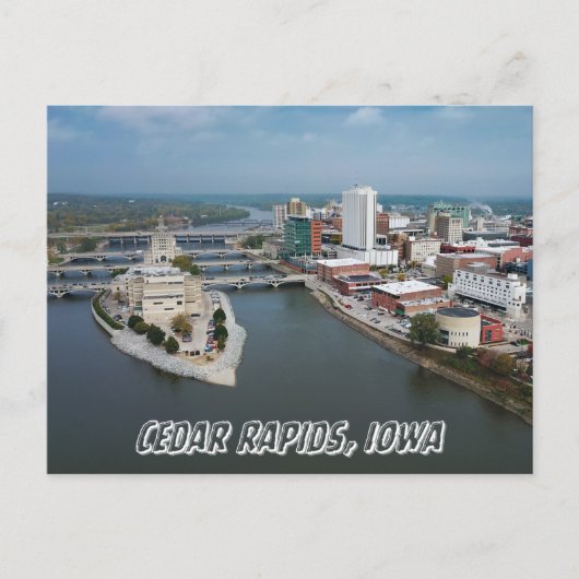 Cedar Rapids Iowa River Postcard Postkarte (Vorderseite)